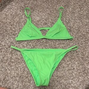 LA HEARTS Vibrant Green Bikini Set